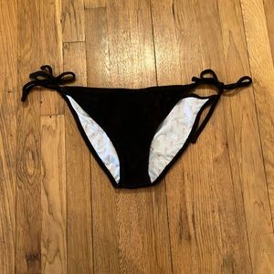 New Juicy Couture Black Label Black Velour Swim Bottom Size XL